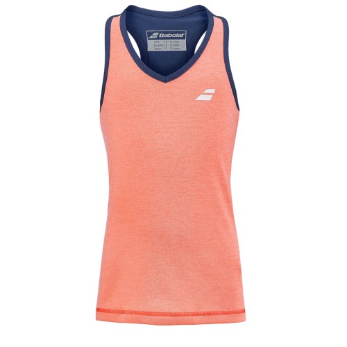 Girls' T-shirt Babolat Play Tank Top Girl - fluo strike/estate blue