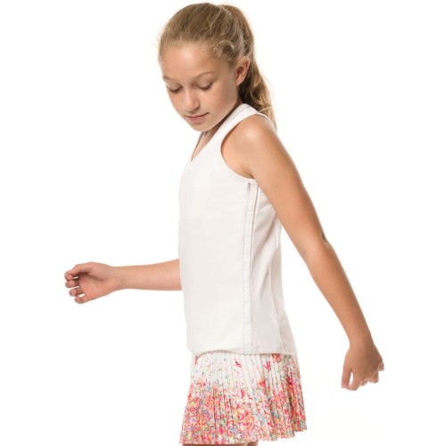 Girls' T-shirt Lucky in Love Core V-Neck Cutout Tank Girls - white Girls' T-shirt Lucky in Love Core V-Neck Cutout Tank Girls - white