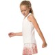 Girls' T-shirt Lucky in Love Core V-Neck Cutout Tank Girls - white Girls' T-shirt Lucky in Love Core V-Neck Cutout Tank Girls - white