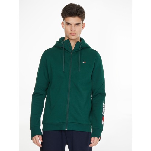 Men's Jumper Tommy Hilfiger Essentials Full Zip Hoody - hunter Men's Jumper Tommy Hilfiger Essentials Full Zip Hoody - hunter