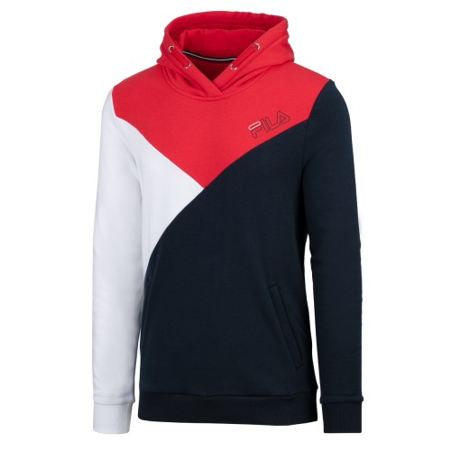 Men's Jumper Fila Sweathoody Jacob - navy/white/fila red