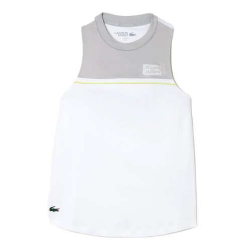 Women's top Lacoste Contrast Stretch Cotton Sport Tank - white/grey