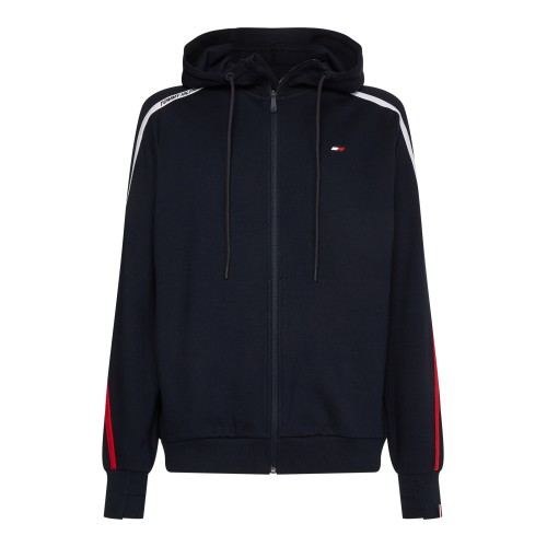 Men's Jumper Tommy Hilfiger Trim Full Zip Hoody - desert sky Men's Jumper Tommy Hilfiger Trim Full Zip Hoody - desert sky