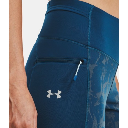 Women's leggings Under Armour Women's UA OutRun The Cold Tights - petrol blue/reflective Women's leggings Under Armour Women's UA OutRun The Cold Tights - petrol blue/reflective
