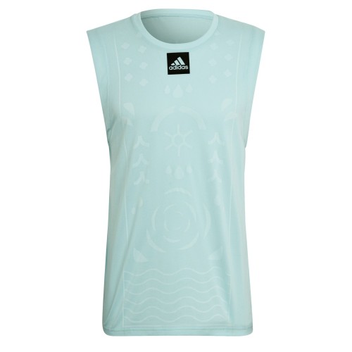 Men's T-shirt Adidas Paris Sleevelss - aqua Men's T-shirt Adidas Paris Sleevelss - aqua