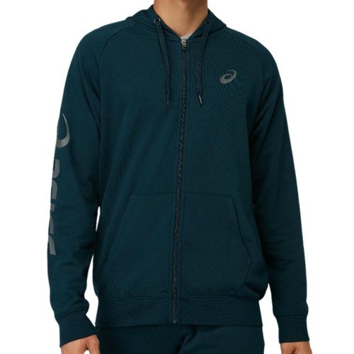 Men's Jumper Asics Big Asics FZ Hoodie M - french blue/dark grey