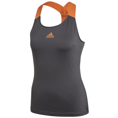 Women's top Adidas Y-Tank Primeblue Tank Top Women - grey six/true orange Women's top Adidas Y-Tank Primeblue Tank Top Women - grey six/true orange