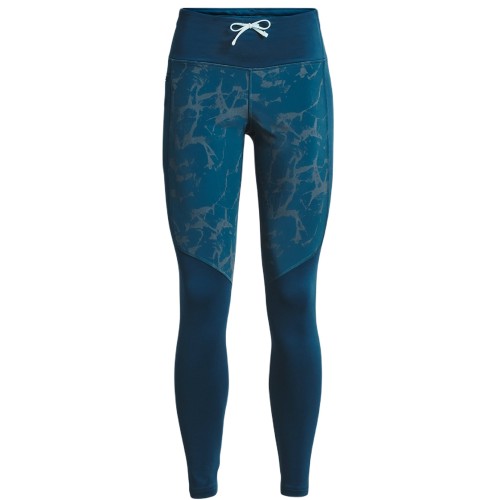 Women's leggings Under Armour Women's UA OutRun The Cold Tights - petrol blue/reflective