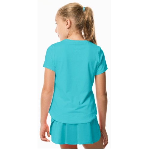 Girls' T-shirt Lucky in Love Core Dynamic High-Low S/S Girls - ocean Girls' T-shirt Lucky in Love Core Dynamic High-Low S/S Girls - ocean