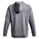 Men's Jumper Under Armour Men's UA Essential Fleece Full-Zip Hoodie - pitch gray medium heather/white Men's Jumper Under Armour Men's UA Essential Fleece Full-Zip Hoodie - pitch gray medium heather/white