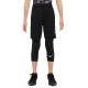 Boys' trousers Nike Pro Dri-Fit 3/4 Length Tights - black/white