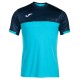Men's T-shirt Joma Montreal Short Sleeve T-Shirt - fluor turquoise/navy Men's T-shirt Joma Montreal Short Sleeve T-Shirt - fluor turquoise/navy