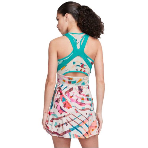 Women's dress Nike Court Dri-Fit Slam Tennis Dress - coconut milk/teal nebula/black Women's dress Nike Court Dri-Fit Slam Tennis Dress - coconut milk/teal nebula/black