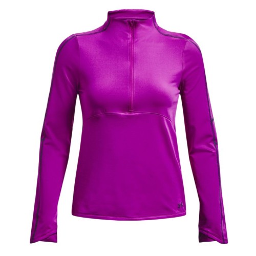 Women's long sleeve T-shirt Under Armour Train Cold Weather 1/2 Zip - strobe/tempered steel