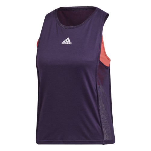 Women's top Adidas Escouade Tank - legend purple/shock red