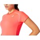 Women's T-shirt Asics Court W Piping Short Sleeve - diva pink