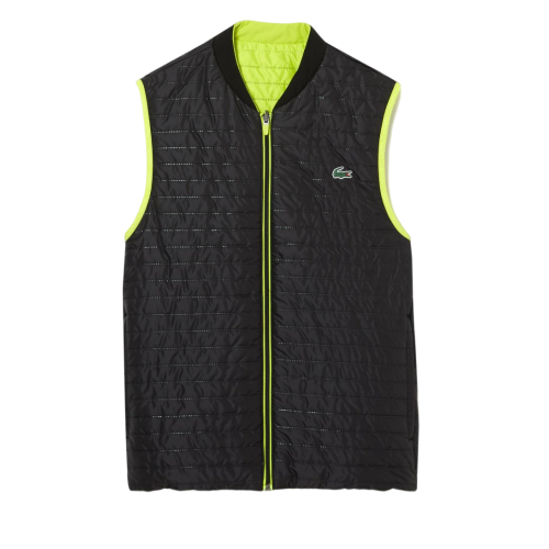 Men's vest Lacoste SPORT Padded And Reversible Vest Jacket - yellow/black