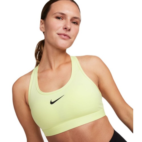 Women's bra Nike Swoosh Medium Support Non-Padded Sports Bra - luminous green/black