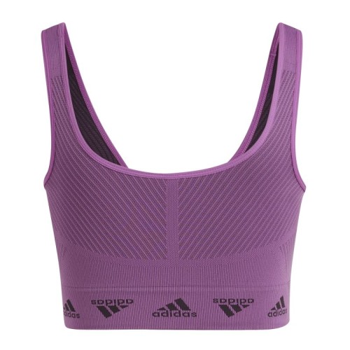 Women's bra Adidas Aeroknit Bra - semi pulse lilac/carbon