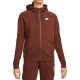 Women's jumper Nike Sportswear Essential Hoodie FZ Fleece W - bronze eclipse/white