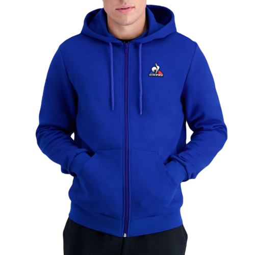 Men's Jumper Le Coq Sportif ESS Full Zip Hoody N°4 SS23 - bleu electro Men's Jumper Le Coq Sportif ESS Full Zip Hoody N°4 SS23 - bleu electro