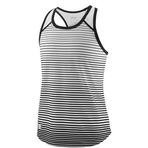 Girls' T-shirt Wilson G Team Striped Tank - black/white