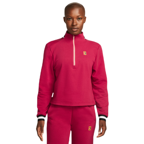 Women's jumper Nike Court Dri-Fit Heritage Fleece - noble red/red stardust