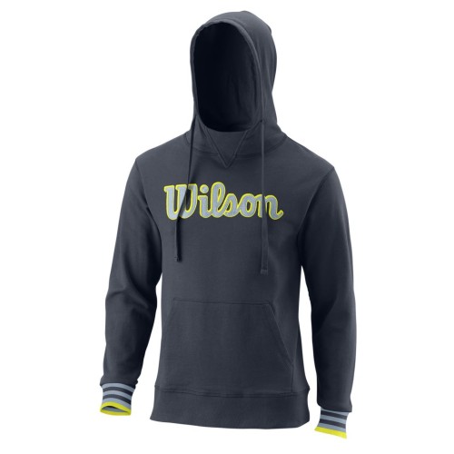 Men's Jumper Wilson Script Eco Cotton PO Hoody Slimfit - india ink Men's Jumper Wilson Script Eco Cotton PO Hoody Slimfit - india ink