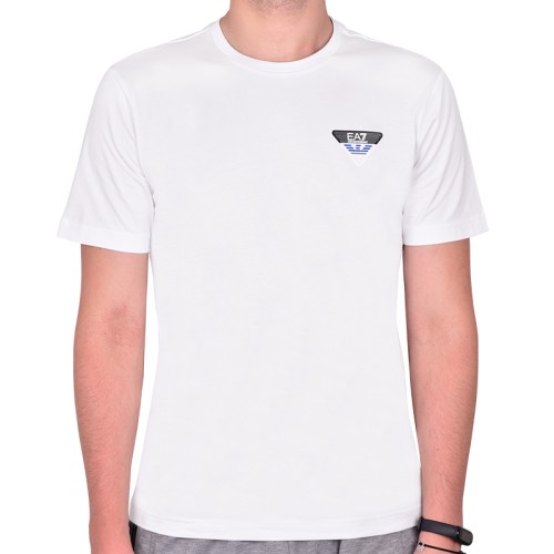 Men's T-shirt EA7 Man Jersey T-Shirt - white Men's T-shirt EA7 Man Jersey T-Shirt - white