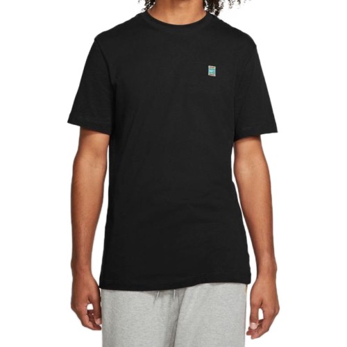 Men's T-shirt Nike Court Heritage Tee - black/washed teal