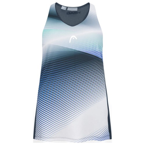 Girls' T-shirt Head Agility Tank Top - navy/print perf Girls' T-shirt Head Agility Tank Top - navy/print perf