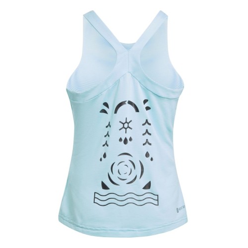 Girls' T-shirt Adidas G Q2 Tank Heat Ready - pulse aqua/black Girls' T-shirt Adidas G Q2 Tank Heat Ready - pulse aqua/black