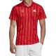 Men's Polo T-shirt Adidas Freelift Polo ENG M - scarlet/white