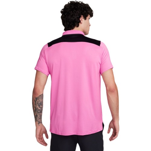 Men's Polo T-shirt Nike Court Dri-Fit Advantage Polo - playful pink/black/black Men's Polo T-shirt Nike Court Dri-Fit Advantage Polo - playful pink/black/black