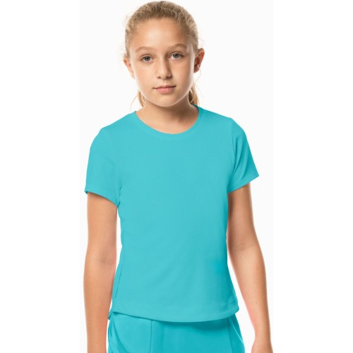 Girls' T-shirt Lucky in Love Core Dynamic High-Low S/S Girls - ocean Girls' T-shirt Lucky in Love Core Dynamic High-Low S/S Girls - ocean