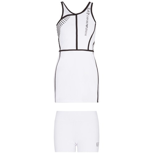 Women's dress EA7 Woman Jersey Dress - white Women's dress EA7 Woman Jersey Dress - white