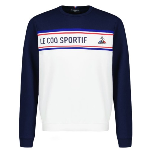 Boys' jumper Le Coq Sportif TRI Crew Sweat N°1 SS23 - bleu nuit/new optical white Boys' jumper Le Coq Sportif TRI Crew Sweat N°1 SS23 - bleu nuit/new optical white