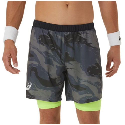 Men's shorts Asics Match Graphic 7in Short - carrier grey Men's shorts Asics Match Graphic 7in Short - carrier grey