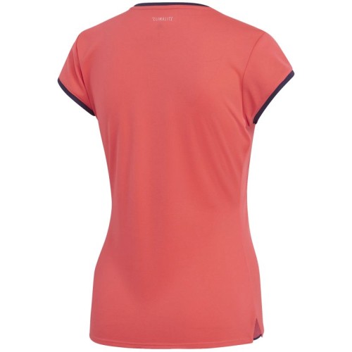 Women's T-shirt Adidas Club 3 Stripes Tee W - shock red Women's T-shirt Adidas Club 3 Stripes Tee W - shock red