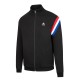 Men's Jumper Le Coq Sportif Tri FZ Sweat No.1 M - black/new optical white/blue electro