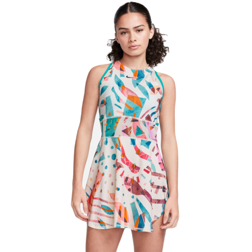 Women's dress Nike Court Dri-Fit Slam Tennis Dress - coconut milk/teal nebula/black Women's dress Nike Court Dri-Fit Slam Tennis Dress - coconut milk/teal nebula/black