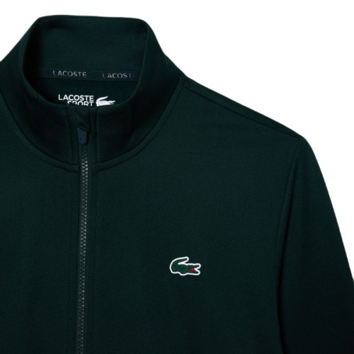 Men's Jumper Lacoste Tennis Zipped Ripstop Tennis Sweatshirt - dark green Men's Jumper Lacoste Tennis Zipped Ripstop Tennis Sweatshirt - dark green
