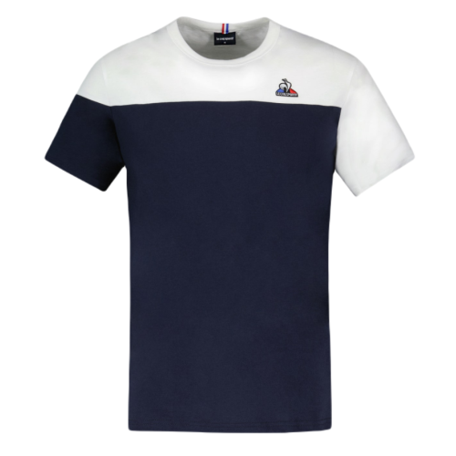 Men's T-shirt Le Coq Sportif BAT Tee Short Sleeve N°3 SS23 - sky captain/new optical white Men's T-shirt Le Coq Sportif BAT Tee Short Sleeve N°3 SS23 - sky captain/new optical white
