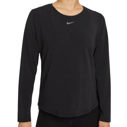 Women's long sleeve T-shirt Nike Dri-Fit One Luxe LS Top W - black/reflective silver