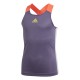 Girls' T-shirt Adidas Y-Tank Aero Ready - tech purple/shock yellow