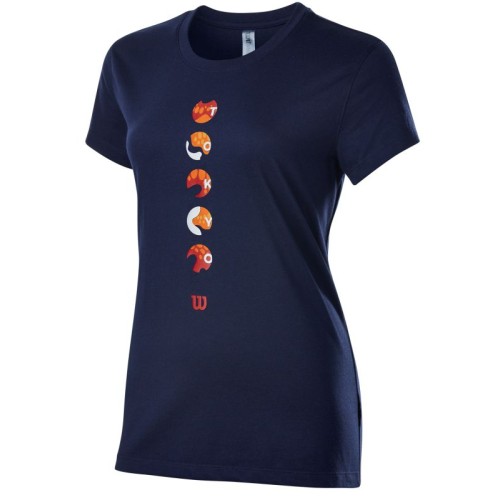 Women's T-shirt Wilson Tokyo Tech Tee W - maritime blue