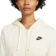 Women's jumper Nike Sportswear Club Fleece Full Zip Hoodie - coconut milk/black