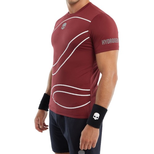 Men's T-shirt Hydrogen 3D Tennis Ball Tech T-Shirt - bordeaux Men's T-shirt Hydrogen 3D Tennis Ball Tech T-Shirt - bordeaux