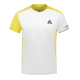 Men's T-shirt Le Coq Sportif Tennis Pro T-Shirt SS 23 N°1 M - new optical white/jaune champion Men's T-shirt Le Coq Sportif Tennis Pro T-Shirt SS 23 N°1 M - new optical white/jaune champion