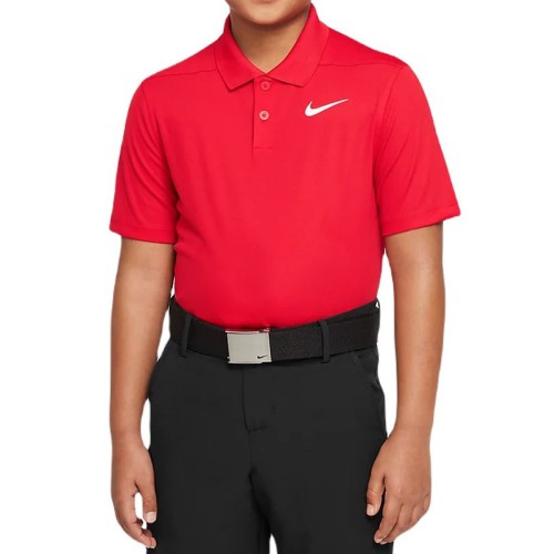 Boys' t-shirt Nike Dri-Fit Victory Golf Polo - university red/white